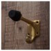 Hampstead Cubical Single Hat & Coat Hook with Buffer - 85 x 55mm - Satin Brass