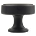 Crofts & Assinder Calgary Round Cabinet Knob - 35mm Diameter - Matt Black