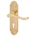 Exel Polished Brass Victorian Summer Scroll Keyhole Lock Door Handle - 168 x 40mm