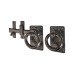 Elan Tudor Style Ring Gate Latch - 190mm Throw - Metalized Antique Black Iron