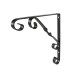 Exel Ornamental Scroll Shelf Bracket - 195 x 195mm - Black