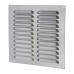 Exel Hooded Louvre Vent - 229 x 229mm - 9975mm² Free Air Flow - Satin Chrome