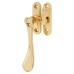 Carlisle Brass Victorian Mortice & Hook Plate Casement Window Fastener - Reversible - Polished Brass