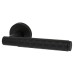 Exel Matt Black Diamond Door Handles on Round Rose - Luna Range 