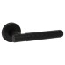 Exel Matt Black Diamond Door Handles on Round Rose - Luna Range 