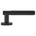 Exel Matt Black Diamond Door Handles on Round Rose - Luna Range 