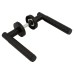 Exel Matt Black Diamond Door Handles on Round Rose - Luna Range 