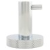 Hampstead Knurled Robe Hook - 57 x 30 x 60mm - Polished Stainless Steel 