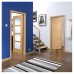LPD Vancouver 4 Light Clear Glazed Pre-Finished Solid Internal Door - 1981 x 686 x 35mm - Oak