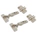 Blum CLIP Cabinet Hinge Pack with 0mm Mounting Plates - 100° - Sprung - Overlay - Zinc Plated - Pair