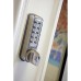Codelocks CL2255 Digital Push Button Code Lock and Latch with Key Override - Brushed Steel