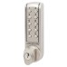 Codelocks CL2255 Digital Push Button Code Lock and Latch with Key Override - Brushed Steel