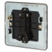 Knightsbridge 10AX 1 Gang 2 Way Screwless Flat Plate Light Switch - Matt Black