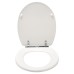 Croydex Lugano Flexi-Fix Soft Close Wooden Toilet Seat - White