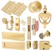 Front Door Furniture Kit - Polished Brass 