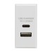 Knightsbridge Type A/C USB Charger Euro Module - 3.1A - White