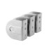 Toilet Cubicle Wall/Panel Bracket - 19-20mm Panels - 316 Stainless Steel - Pack of 3