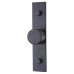 Frelan Hoxton Sturt Cabinet Knob on Fanshaw Backplate - 30mm Diameter - Matt Black