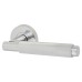 Jigtech Textura Latch Door Handle on Rose Kit - Passage - Polished Chrome