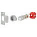 Jigtech Textura Latch Door Handle on Rose Kit - Passage - Polished Chrome
