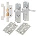 Exel Rome Bathroom Lock Door Handle Kit - Polished Chrome