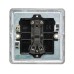 Knightsbridge 10AX 1 Gang 2 Way Screwless Flat Plate Light Switch - Brushed Chrome