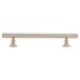 Exel York 12mm Partially Knurled T-Bar Cabinet Pull Handle - 128mm Centres - Satin Nickel