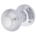 Exel Reeded Beehive Mortice Door Knob - 60mm Rose Diameter - Polished Chrome