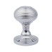 Exel Reeded Beehive Mortice Door Knob - 60mm Rose Diameter - Polished Chrome