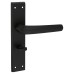 Exel Matt Black Bathroom Door Handle - Norley Range - 200 x 42mm