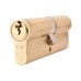 Yale 1 Star 6 Pin Kitemarked 80mm Euro Double Cylinder - 40 + 40mm - Pol Brass - Keyed to Differ