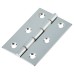 Double Steel Washered Butt Door Hinge - 75 x 50 x 2mm - Chrome Plated - Pair