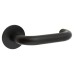 Jigtech Matt Black Door Handles on Round Slim Rose - Schema Kurvig Range 