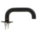 Jigtech Matt Black Door Handles on Round Slim Rose - Schema Kurvig Range 