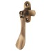 Exel Cast Victorian Mortice & Hook Plate Casement Window Fastener - Reversible - Antique Brass