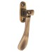 Exel Cast Victorian Mortice & Hook Plate Casement Window Fastener - Reversible - Antique Brass