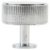 Carlisle Brass Lines Radio Round Cabinet Knob - 35mm Diameter - Polished Chrome