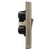 Knightsbridge 45A 1 Gang Double Pole Cooker Switch with Neon - Antique Brass