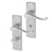 Exel Satin Chrome Budget Scroll Bathroom Door Handle - Mia Range - 153 x 42mm