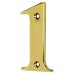 79mm Screw Fix Door Numeral - 1 - Polished Brass Effect