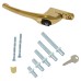 ERA uPVC Maxim Espagnolette Locking Multipoint Multi-Spindle Window Handle - L-Hand - Pol Gold