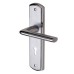 M Marcus Satin Chrome Keyhole Lock Door Handle - Lena Range - 190 x 48mm