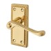 Exel Polished Brass Budget Rope Edge Scroll Latch Door - Short Plate - Mia Range - 105 x 48mm