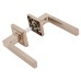 Exel Polished/Satin Nickel Door Handles on Square Rose - Gama Range 