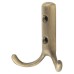 Exel Double Coat Hook - 70 x 56mm - Antique Brass