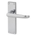 Exel Polished Chrome Victorian Straight Latch Door Handle - 155 x 42mm