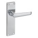 Exel Polished Chrome Victorian Straight Latch Door Handle - 155 x 42mm