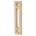 Replacement Casement Window Fastener Mortice Plate - 75mm Length - Polished Brass