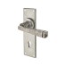 Olde Forge Pewter Keyhole Lock Door Handle - York Range - 152 x 48mm