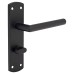 Exel Matt Black Mitred Bathroom Door Handle - 172 x 44mm